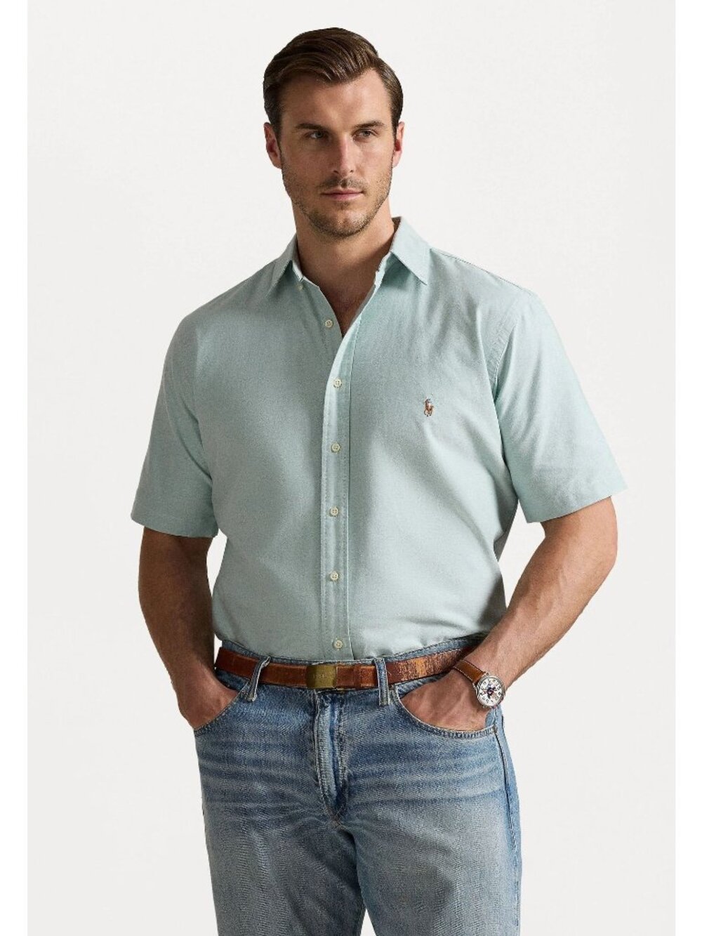 NWT Ralph Lauren Classic Fit Oxford Shirt Green Size 3(4XB);2(4LT)